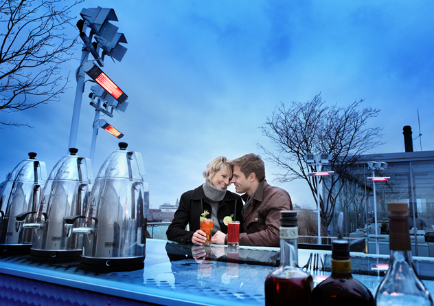 AEG Infrarot-Heizstrahler in der Polar Bar